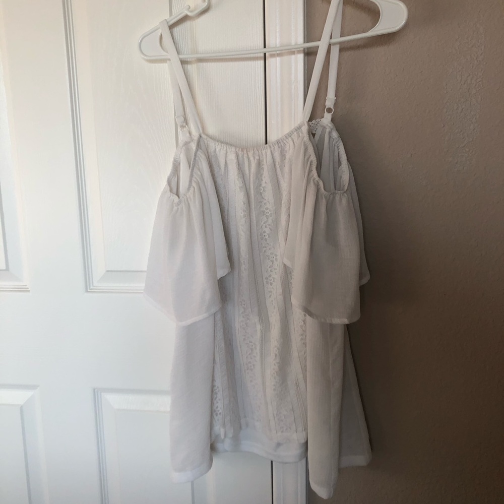 Torrid white cold shoulder top